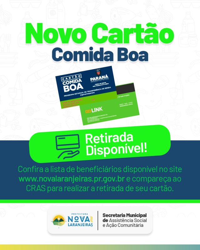 Novo Cartão Comida Boa